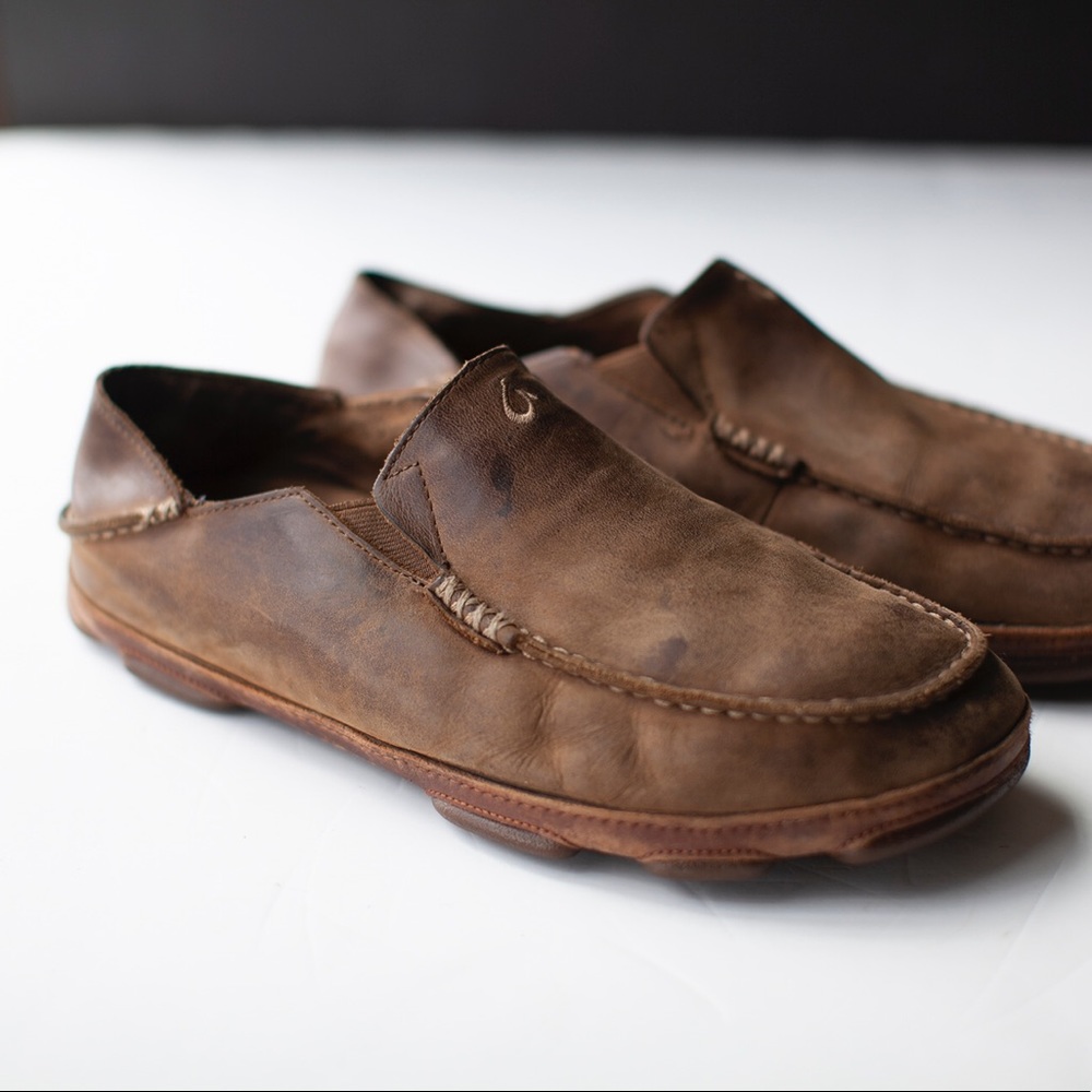 Men's OluKai Moloa genuine leather size 10